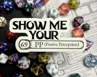 Passive Perception Dungeons & Dragons Sticker|| Waterproof Vinyl Stickers