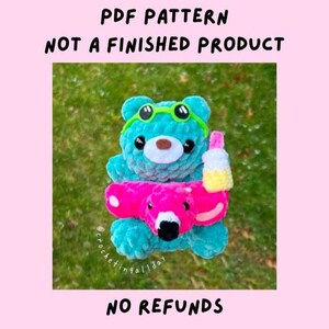 Bär mit Flamingo Floaty PDF Häkelanleitung Download