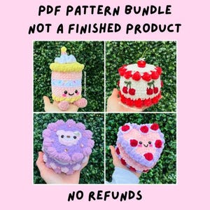 Crochet Cake 4-in-1 BUNDLE PDF Crochet Pattern Download