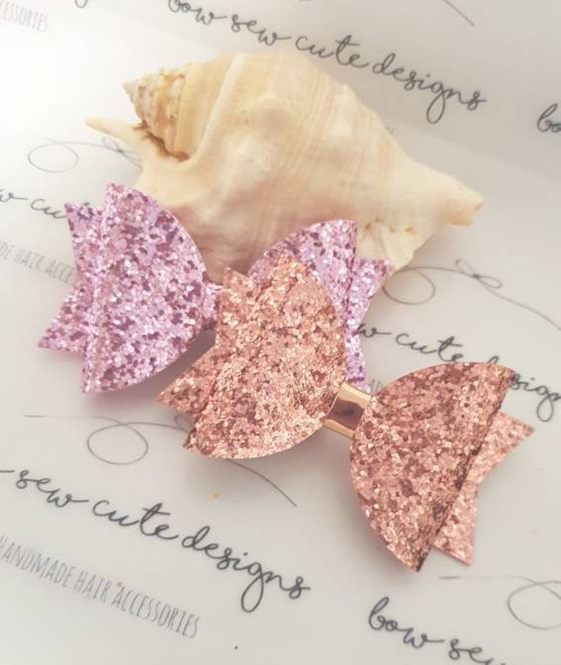 Rose Gold Glitter Bows Rose Gold Bow Glitter Hair Bow Rose Etsy