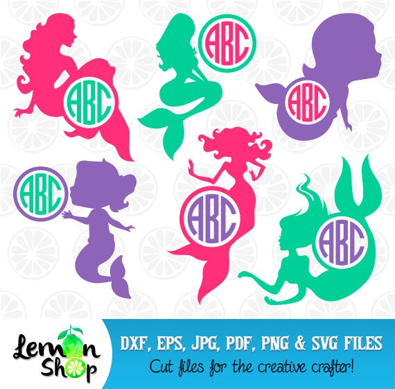 Download Mermaid Monogram Mermaid SVG Little Mermaid Mermaid | Etsy