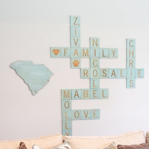 5x5&quot; Engraved Wood Scrabble Letters