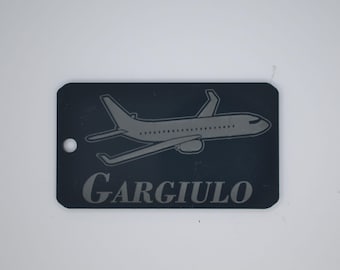 One Side Personalized Luggage Tag - Customized Travel Tags - 2" x 3.5"