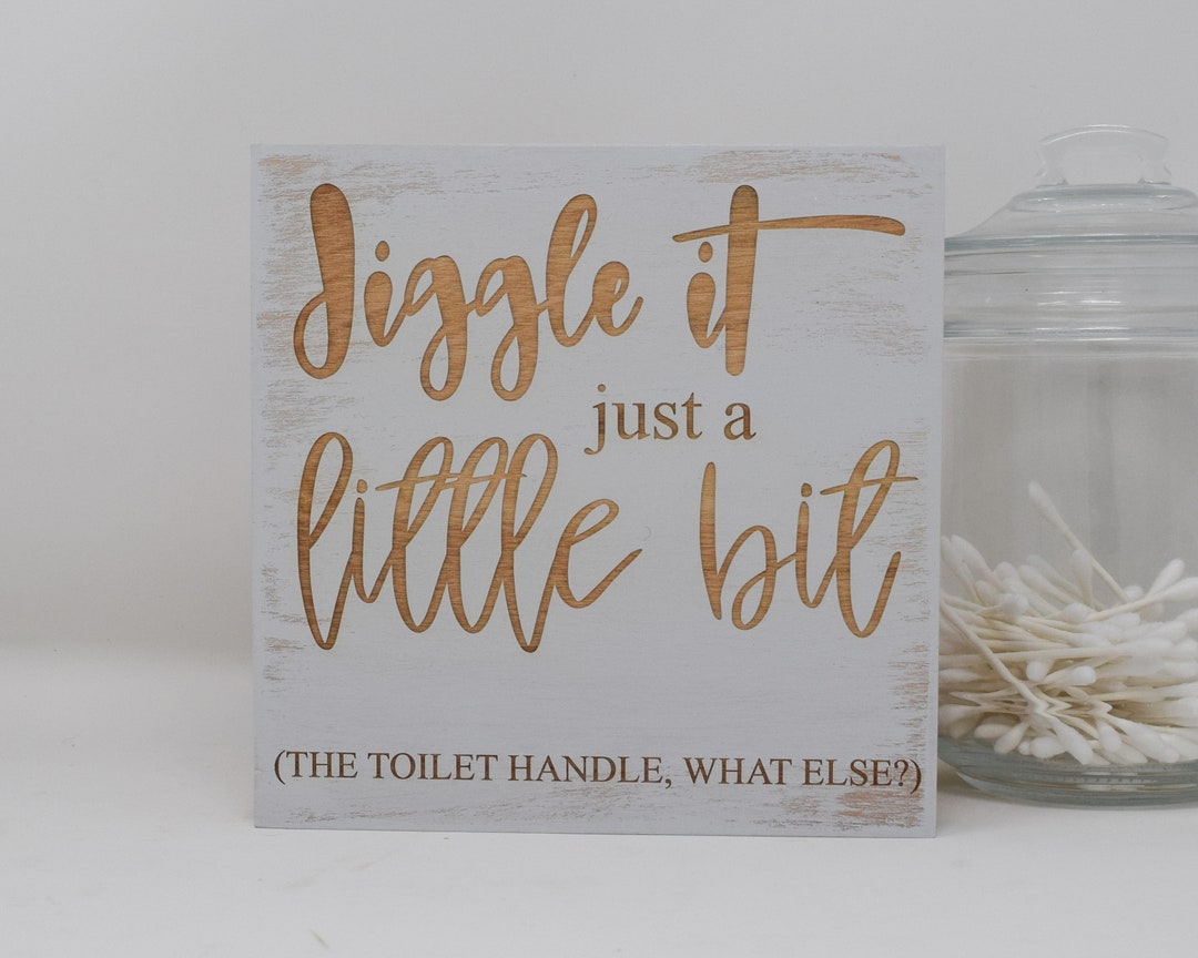 Jiggle It Just a Little Bit the Toilet Handle, What Else 7x7, 10x10