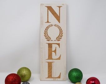 NOEL 5x15, 7x21, 10x30 Engraved Wood Sign