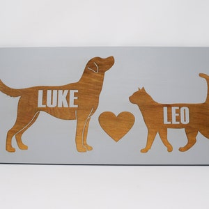 Personalized Pet Sign 5x10, 8x15, 10x20, 15x28, 18x35 Engraved Wood Sign