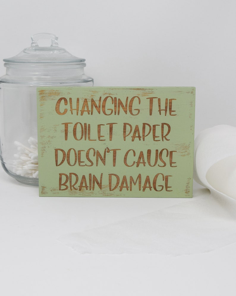 Changing The Toilet Paper Doesn t Cause Brain Damage 5x7 Etsy