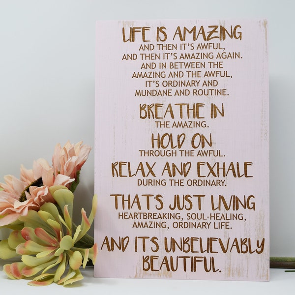 Life is Amazing Sign Etsy