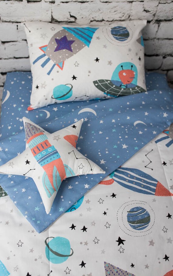 Outer Space Crib And Ikea Bedding Set For Boys Crib Bumpers Etsy