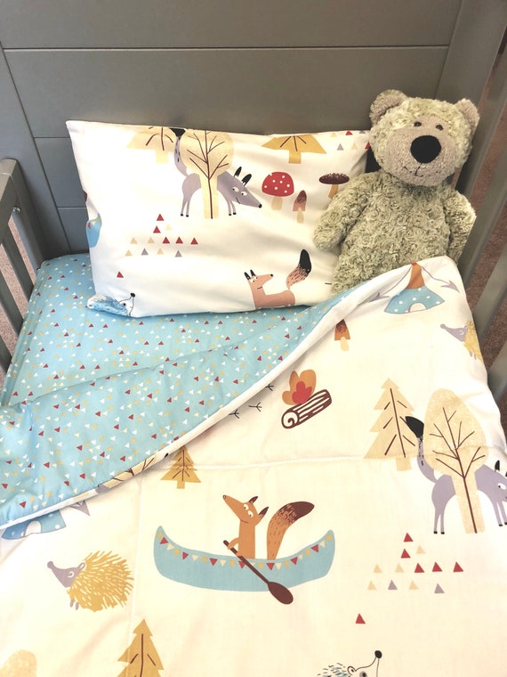 Fox Going Kayaking Crib And Ikea Bedding Crib Etsy