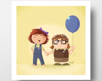 Pixar's UP Love Print, Somerset Velvet Fine Art Paper