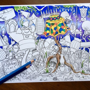 Lighting Place (Hoarder's Island Collection)| Coloring Book | Illustrator Image | Digital Download image 6