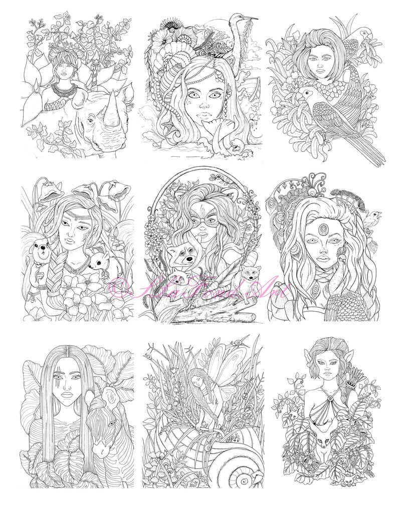Download Enchanting Adult Coloring Book Digital Download | Etsy