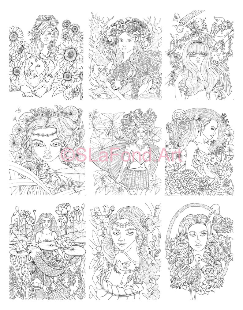 Enchanting Adult Coloring Book Digital Download JPG - Etsy Australia