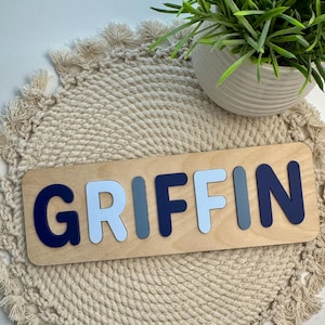 Wooden Name Puzzle, Baby Name Puzzle, Name Puzzle Gift, Custom Name Puzzle, Personalized Name Puzzle, Name Puzzle for Toddlers, Name Puzzles