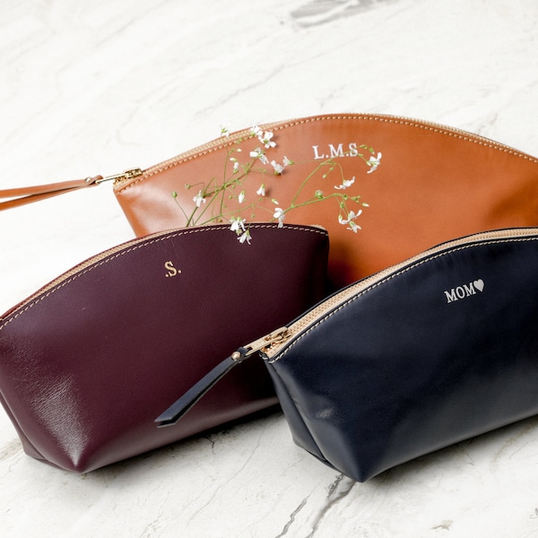 Christmas Gift for her Vegan Leather Personalized gifts for women, Makeup Bag Personalized, makeup organizer, makeup case, make up bag