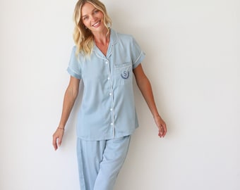 Bridesmaid Gift Bridesmaid Pajama Set | Pajama Pants | Bridesmaid PJs | Silk Pajamas | Bridesmaid Pajama Set | Bridesmaid Gifts