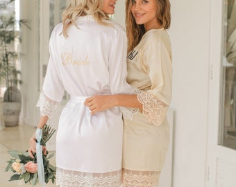 Bridesmaid Proposal | Bridesmaids Silk Robes | Bridal Party Robes| Silk Bridesmaid Robes | Bridesmaid Robes Set of | Bridesmaid Gifts