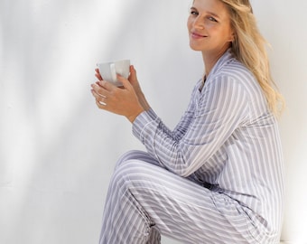 Bridesmaid Gift | Bridesmaid PJ set | Slate Gray Bridesmaid Pajamas | Women Pajamas | Bridesmaid Pajama | Bridesmaid Personalized Pajamas