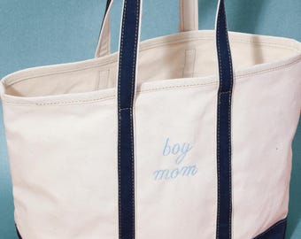 Custom Boat Tote Bag - Canvas Tote Bag - Custom Text Tote - Gift