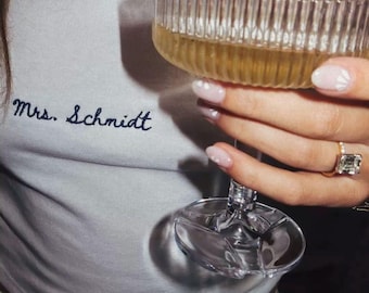 Custom Bride Tank, Future Mrs. Tank Top, Bridal Tank, Mrs. Tank, Embroidered Spaghetti Strap Tank Top, Bridal Gift, Engagement Gift