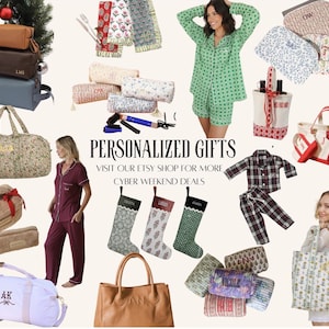 Personalisierte Tasche Seesack / Baby Tasche / Monogramm Weekender Taschen / Krankenhaustasche mit Personalisierung Weihnachtsgeschenk Bild 2
