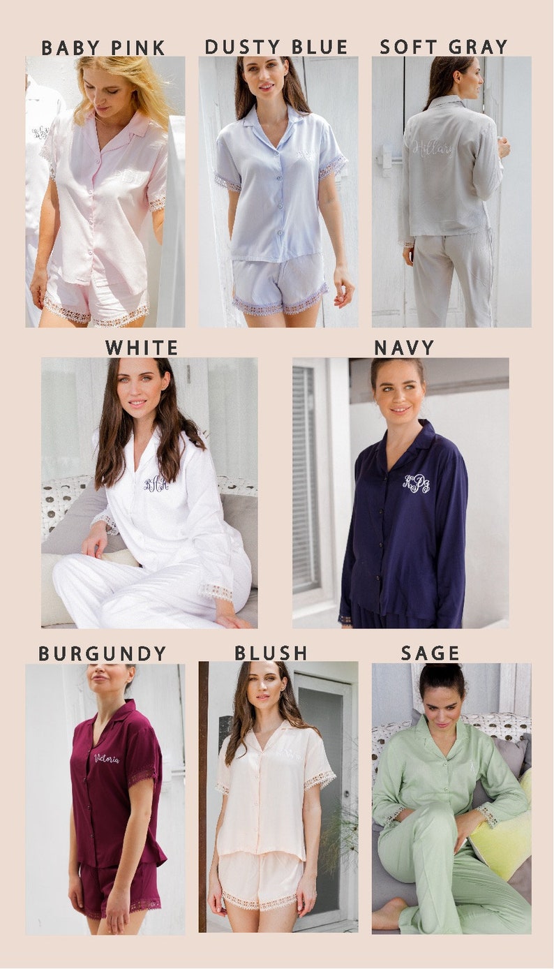 bridesmaid pajamas set personalized bridesmaid gift pajamas short set button down bridesmaid shirt bridesmaid pajamas pajama set image 7