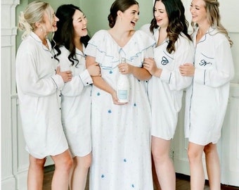 Bridesmaid Personalised Bridesmaid Shirts Bridesmaid Button Down Shirts | Bridal Party Pajamas | Bridesmaid Pjs  | Maid of Honor