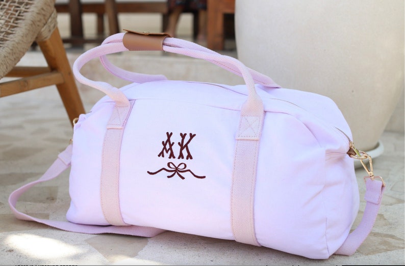 Personalised Bag Duffle Bag / Baby Bag / Monogrammed Weekender Bags / Hospital Bag Lilac