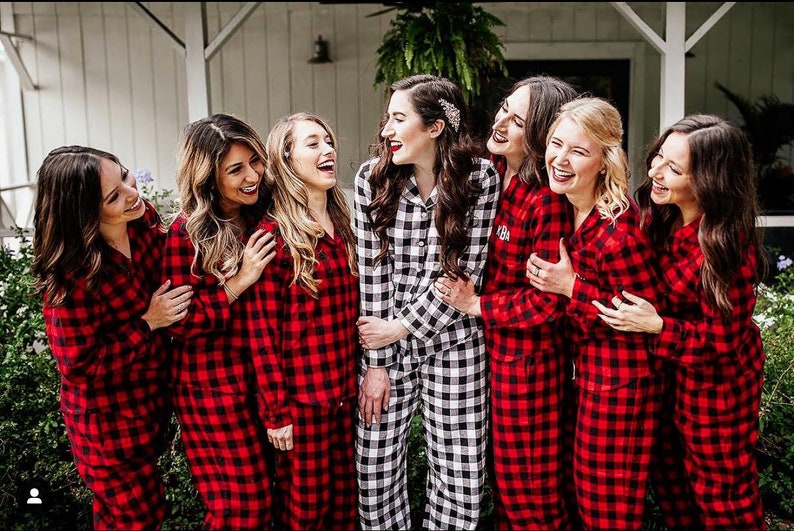 Matching Family Christmas Pajamas | Flannel Christmas Pajamas | Christmas Gifts for Girlfriend | Men's Pajamas | Bridesmaid Flannel PJs