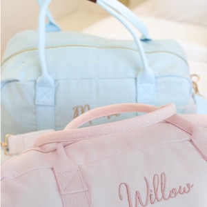 Personalized Duffle Bag Monogrammed Weekender Bag Baby Bag Hospital Bag Overnight Canvas Bag