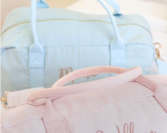 Personalized Duffle Bag Monogrammed Weekender Bag Baby Bag Hospital Bag Overnight Canvas Bag