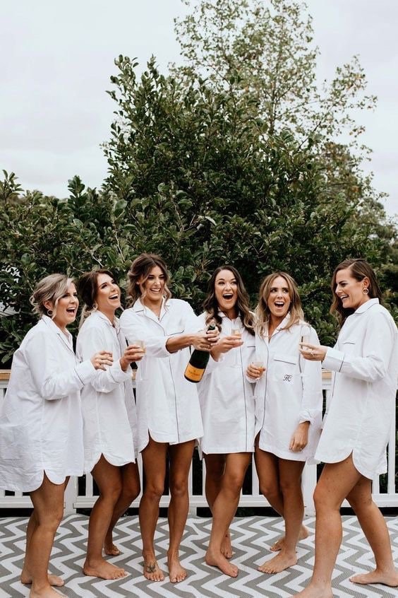 Bridal Party Pajamas, Bridal Party Pjs, Getting Ready Outfits for
