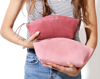 Borsa per il trucco Borsa per il trucco Borsa per il trucco per damigella d'onore con nome Idee regalo di compleanno per lei