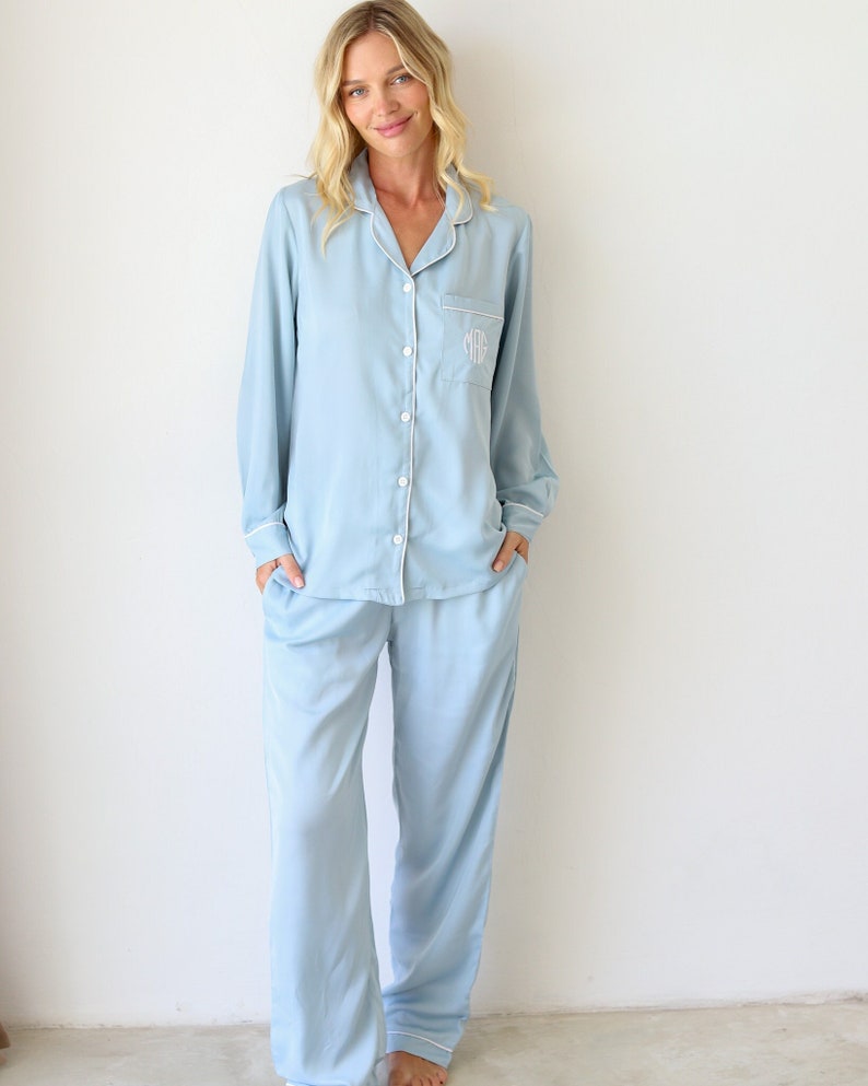 Pajamas personalized Birthday Gift, Wedding Pyjamas Bridesmaid Gifts, Bridal Shower Pajamas, Bachelorette Pajamas, image 1