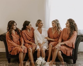 Bridesmaid Robes for Bridesmaid Proposal Bridesmaid Gifts | Bridal Party Robes Wedding Personalized Robe | Bachelorette Party Gifts
