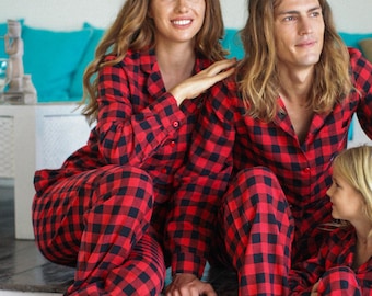 Flannel Christmas Pajamas Monogrammed | Men’s Pajamas | Christmas PJs | Matching Christmas PJs