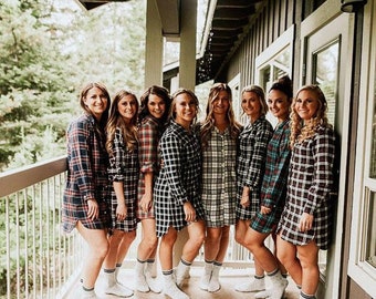 bridesmaid flannel