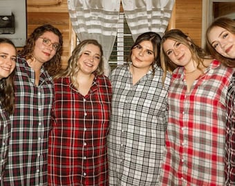Bridesmaid Shirt Button Down Bridesmaid Shirts Getting Ready Oversized Bridesmaid Shirts Flannel Bridesmaid Shirts Bridesmaid PJs Flannel