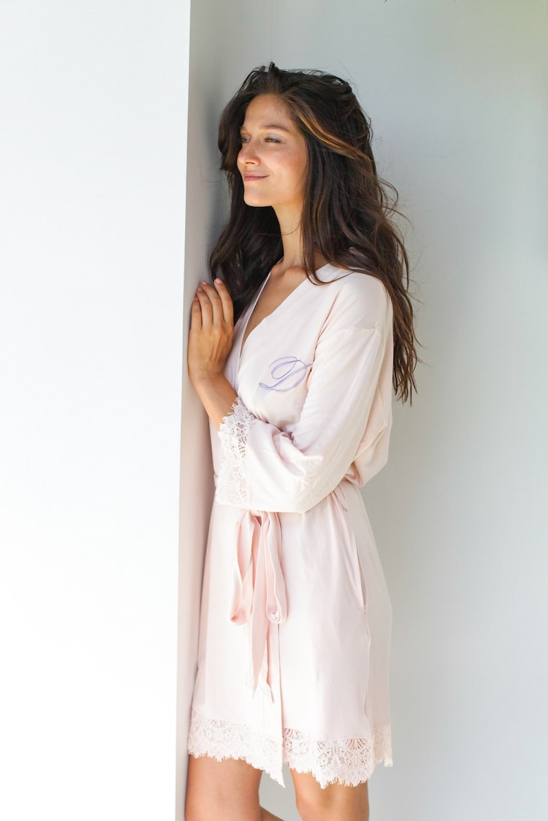 floral jersey robe