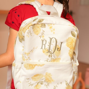 Personalized Baby Backpacks | Monogrammed Toddler Backpack Floral Preschool Book Bag | Personalized Baby Gifts