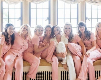 Bridesmaid Pajamas short set, bridesmaid pajama pants, bridesmaid pajama shirts, bridesmaid pajamas set, pj set, pj short set, pj pants