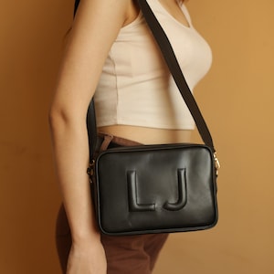 Crossbody Leather Bag Personalized Christmas Gift for her, Personalized Leather Shoulder Bag, Leather Purse image 6