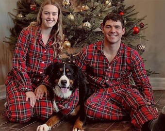 Christmas Pajamas, Family Matching Plaid Buffalo Christmas Pajamas