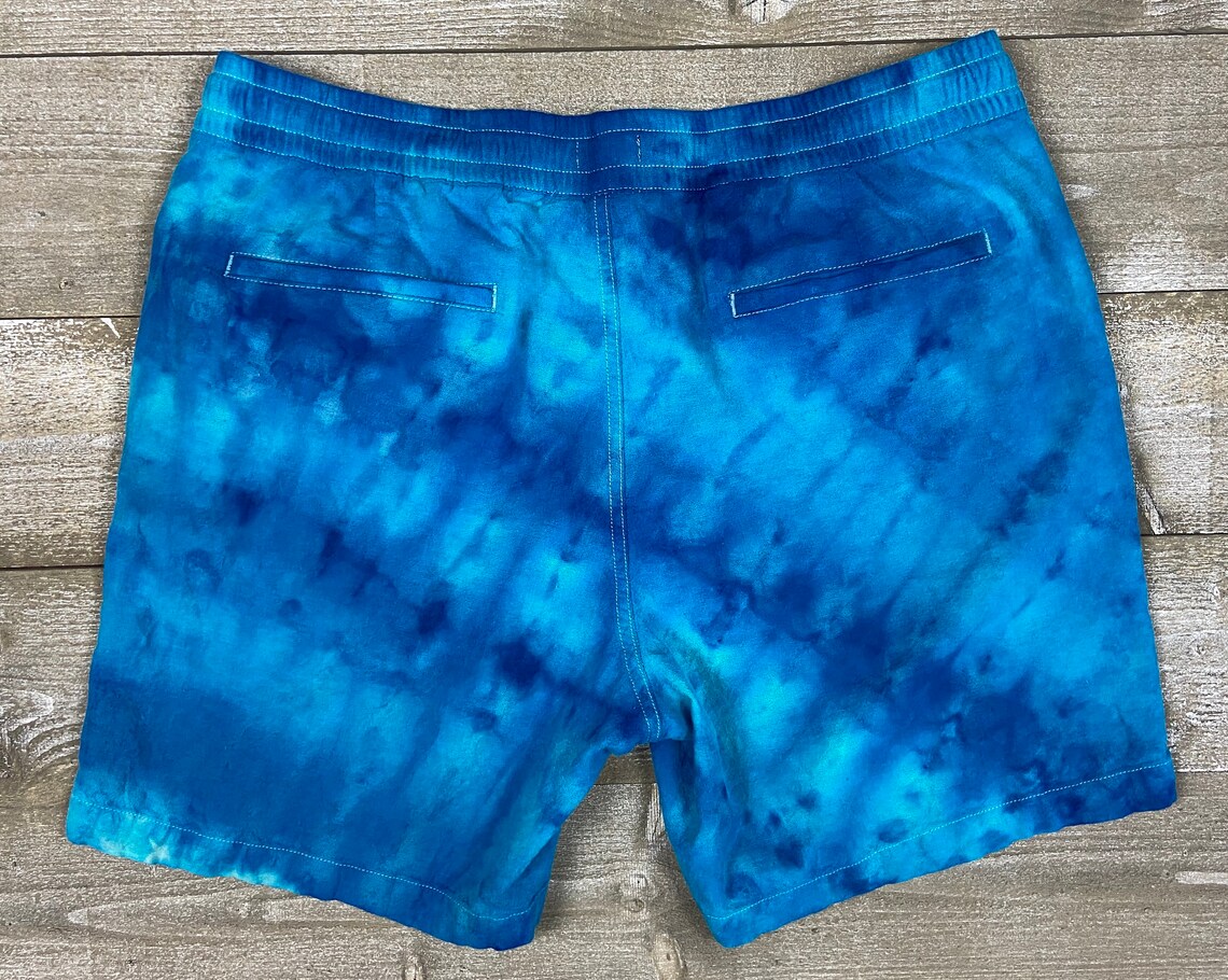 Tie Dye Shorts Large Mens Tie Dye Shorts Mens Shorts Tie | Etsy