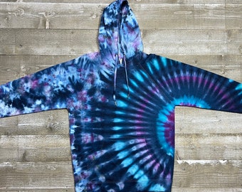 Unisex Light Weight Sweatshirt - Adult Custom Hoodie - Ice Dyed