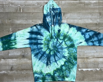 Unisex Light Weight Sweatshirt - Adult Custom Hoodie - Ice Dyed