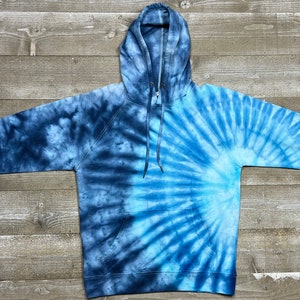 Unisex Light Weight Sweatshirt - Adult Custom Hoodie - Ice Dyed