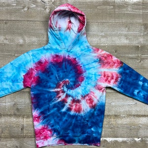 Custom Hand-Dyed youth Pullover Hoodie // Tie Dye Hoodie