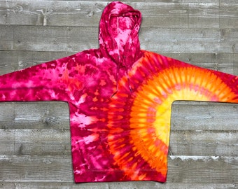 Unisex Light Weight Sweatshirt - Adult Custom Hoodie - Ice Dyed